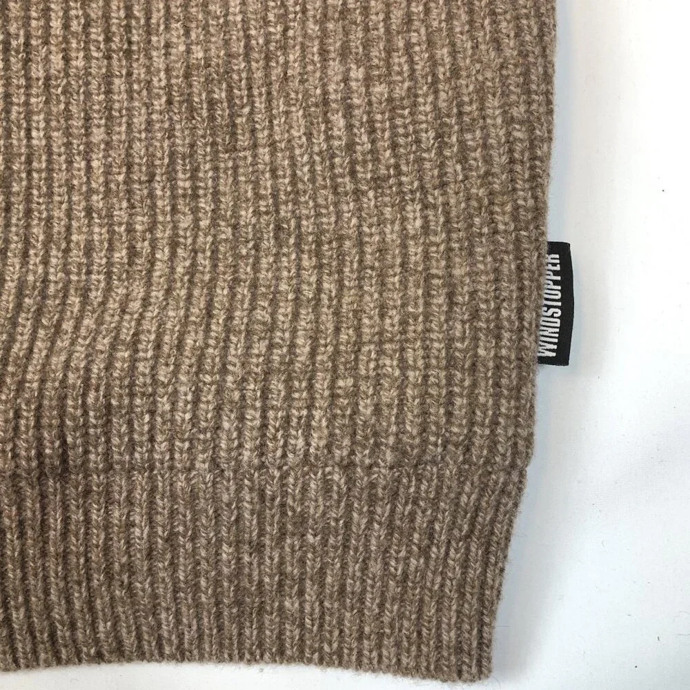 LL Bean Mens Merino Lambs Wool 1/4 Zip Windstopper Waterfowl Sweater Large Tall - Picture 5 of 11